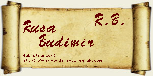 Rusa Budimir vizit kartica